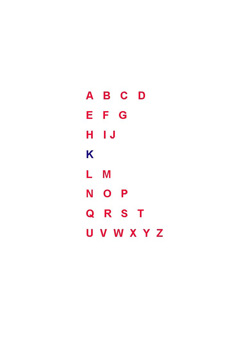 typografisches Exlibris Buchstabe "K"